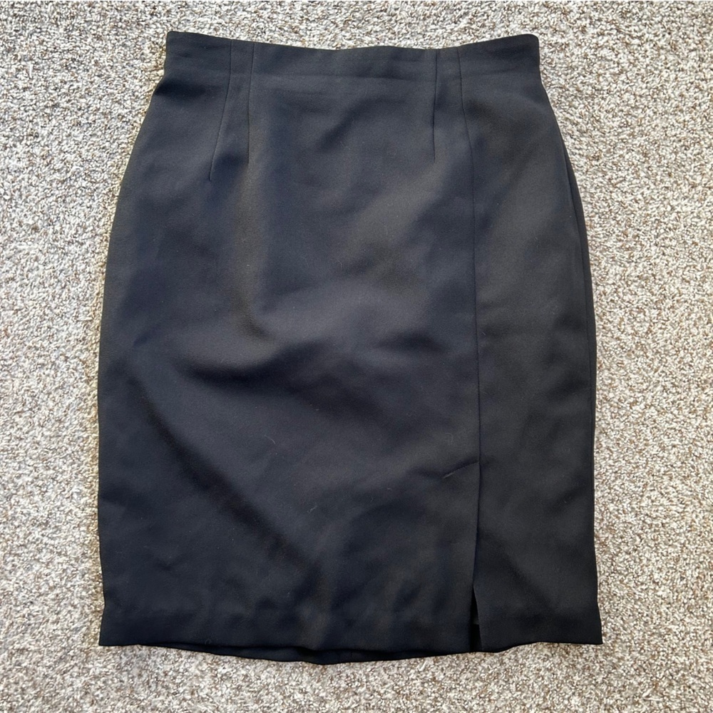 Evan Picone Black A-Line Office Skirt Formal Neutral Size 12
